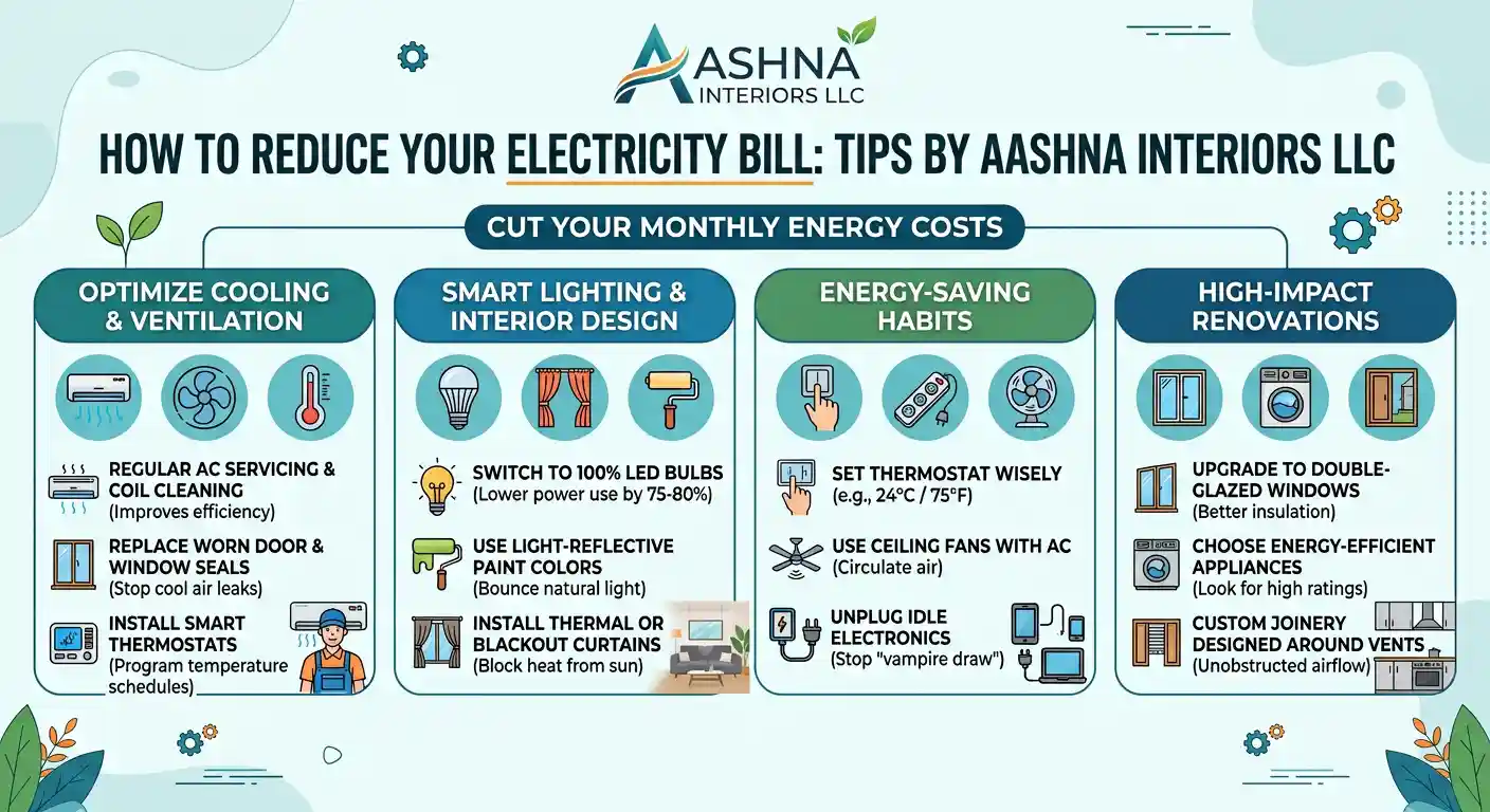 how to reduce electricity bill in Dubai